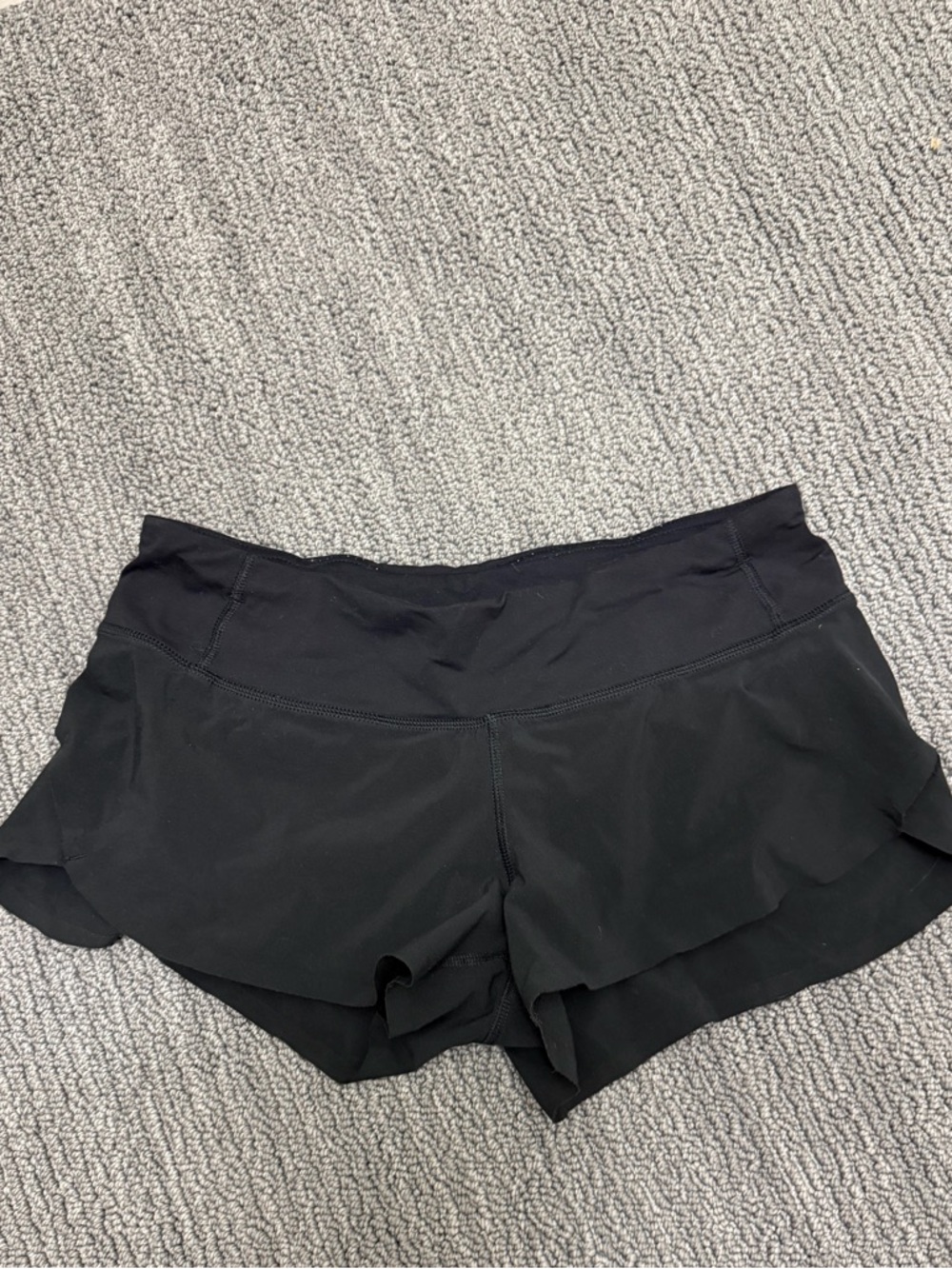 Lululemon Speed Up Women's Black Athletic Layered Running Shorts 6
